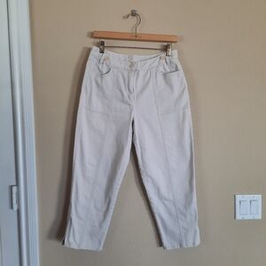 Talbots Khaki Capri Pants Classic Coastal Minimal Minimalist Petites